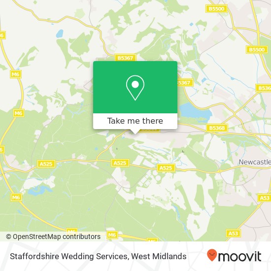 Staffordshire Wedding Services, Underwood Road Silverdale Newcastle ST5 6QF map