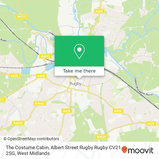 The Costume Cabin, Albert Street Rugby Rugby CV21 2SG map