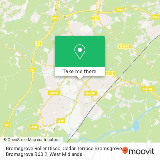 Bromsgrove Roller Disco, Cedar Terrace Bromsgrove Bromsgrove B60 2 map