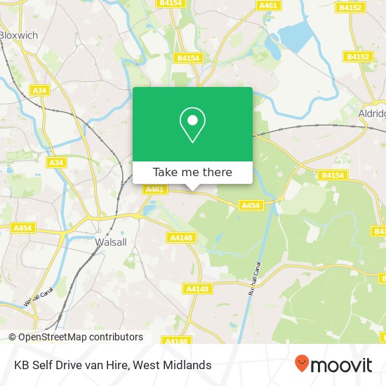 KB Self Drive van Hire map