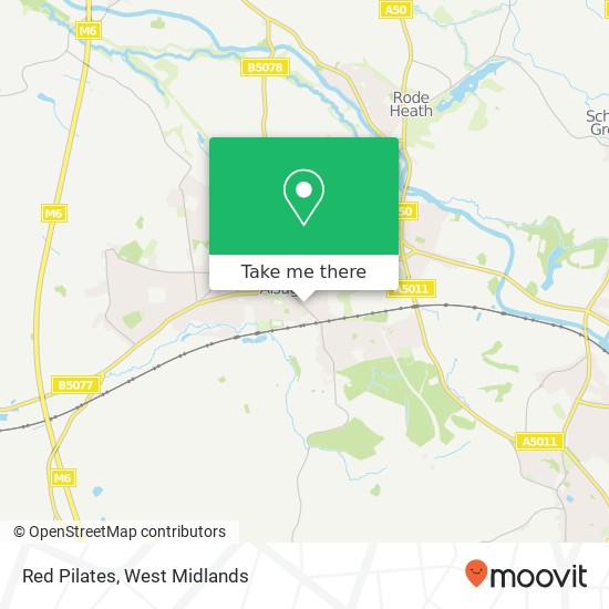 Red Pilates, Sandbach Road South Alsager Stoke-on-Trent ST7 2 map