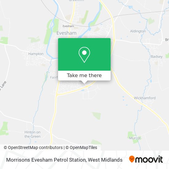 Morrisons Evesham Petrol Station map