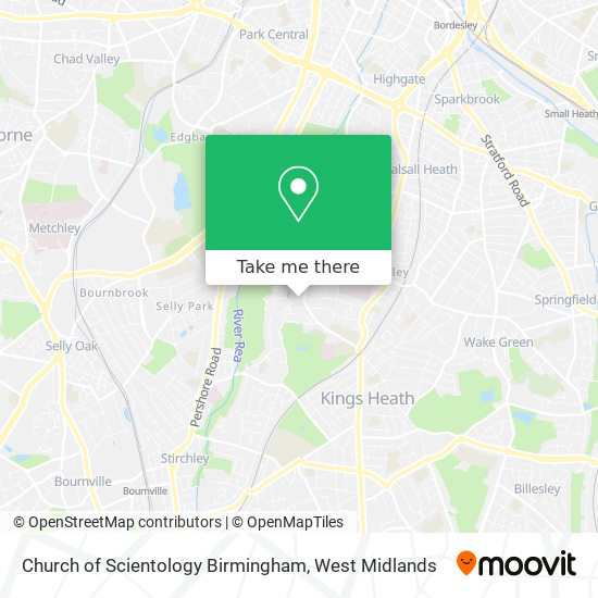 Church of Scientology Birmingham map