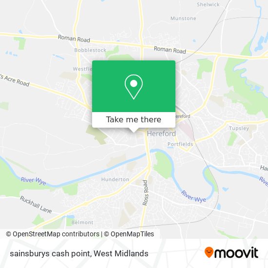 sainsburys cash point map