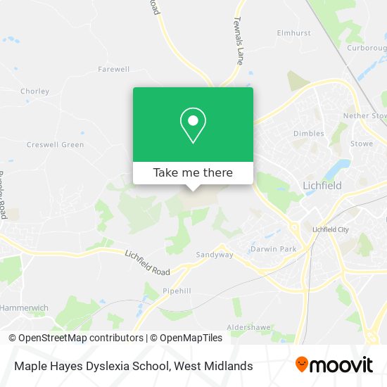 Maple Hayes Dyslexia School map