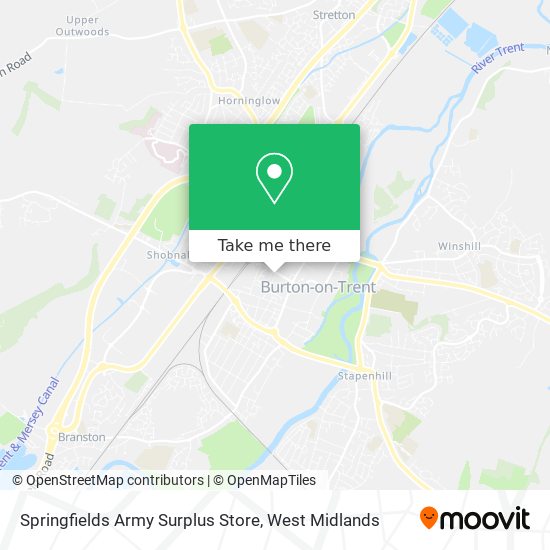 Springfields Army Surplus Store map