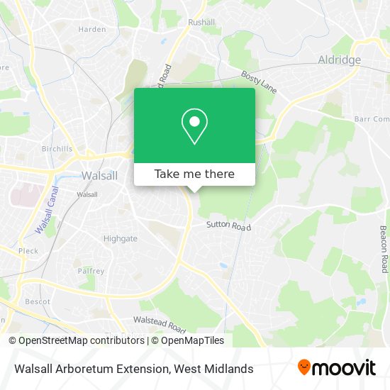 Walsall Arboretum Extension map