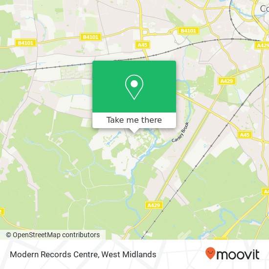 Modern Records Centre map