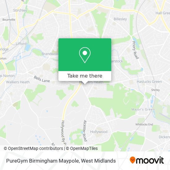 PureGym Birmingham Maypole map