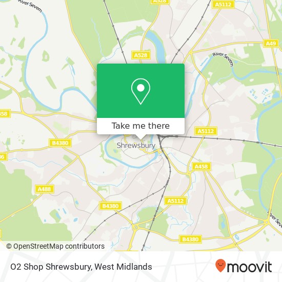 O2 Shop Shrewsbury map