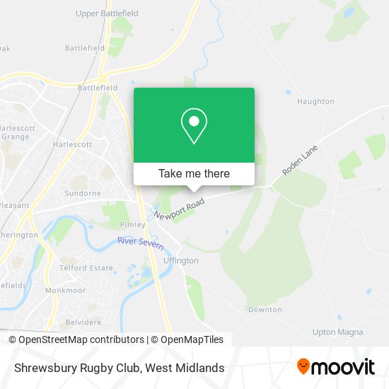 Shrewsbury Rugby Club map