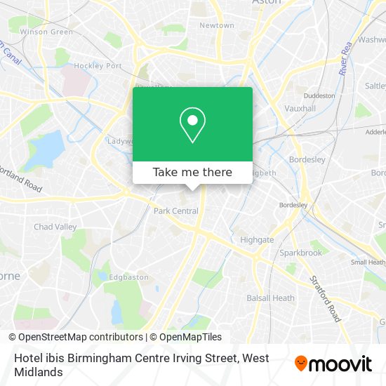 Hotel ibis Birmingham Centre Irving Street map