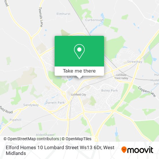 Elford Homes 10 Lombard Street Ws13 6Dr map