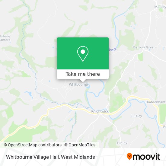 Whitbourne Village Hall map