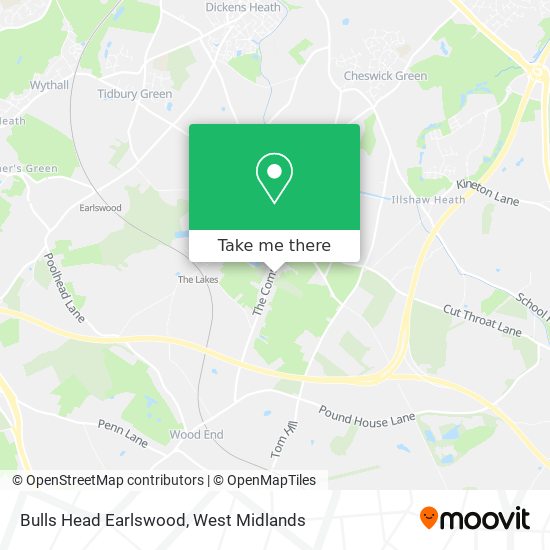 Bulls Head Earlswood map