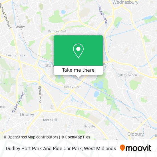 Dudley Port Park And Ride Car Park map