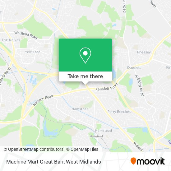 Machine Mart Great Barr map