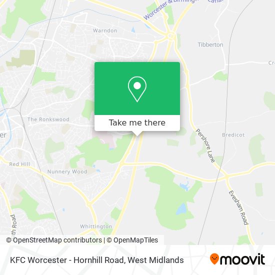 KFC Worcester - Hornhill Road map