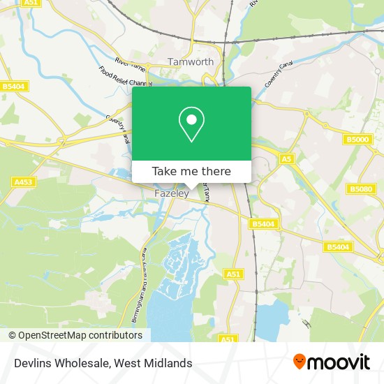 Devlins Wholesale map