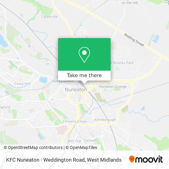 KFC Nuneaton - Weddington Road map