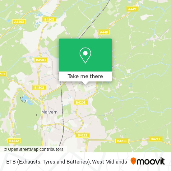 ETB (Exhausts, Tyres and Batteries) map