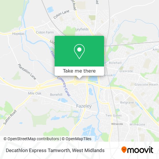 Decathlon Express Tamworth map