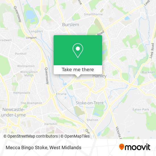 Mecca Bingo Stoke map