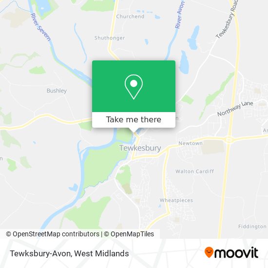 Tewksbury-Avon map
