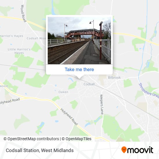 Codsall Station map