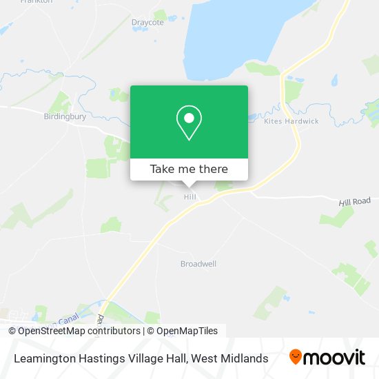 Leamington Hastings Village Hall map