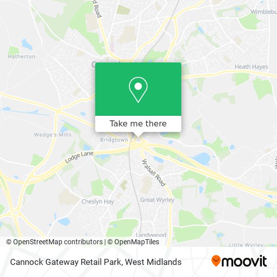 Cannock Gateway Retail Park map