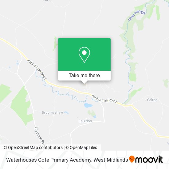 Waterhouses Cofe Primary Academy map