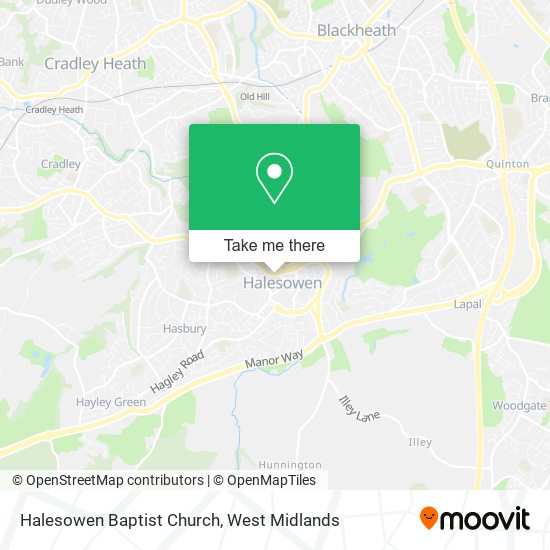 Halesowen Baptist Church map