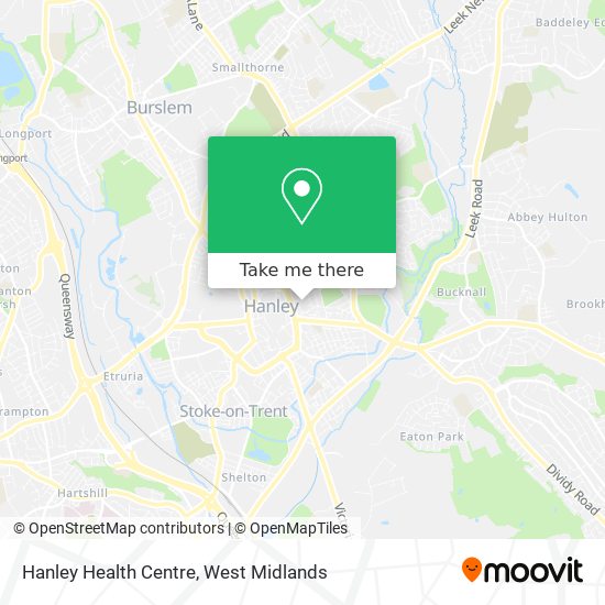 Hanley Health Centre map