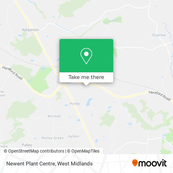 Newent Plant Centre map