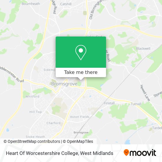 Heart Of Worcestershire College map