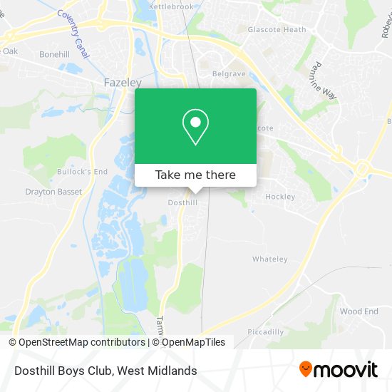 Dosthill Boys Club map
