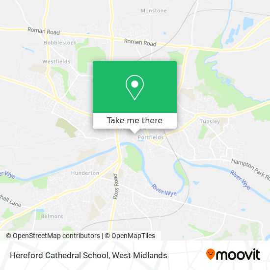 Hereford Cathedral School map