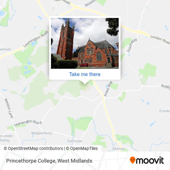 Princethorpe College map