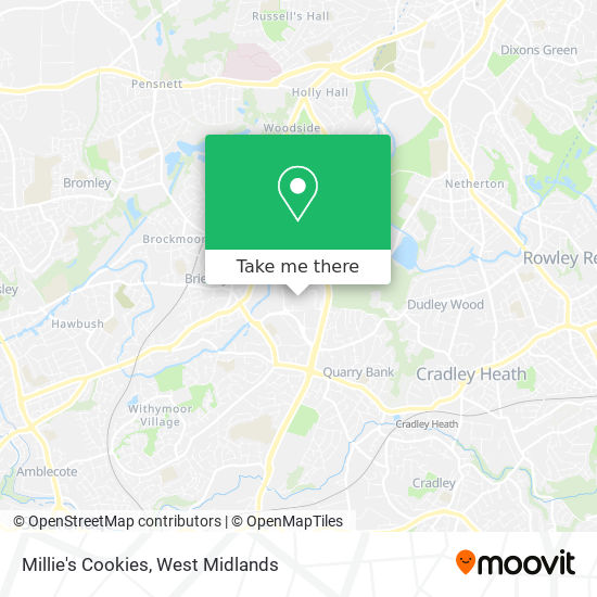 Millie's Cookies map