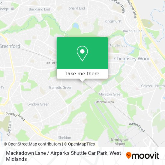Mackadown Lane / Airparks Shuttle Car Park map