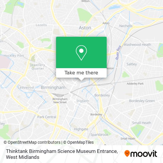 Thinktank Birmingham Science Museum Entrance map