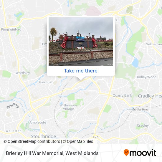 Brierley Hill War Memorial map