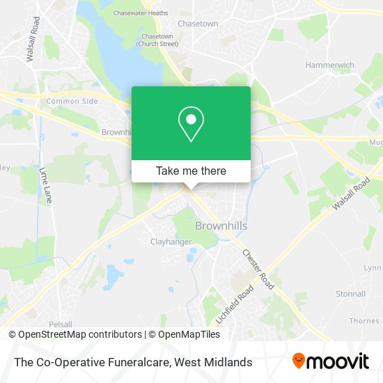 The Co-Operative Funeralcare map