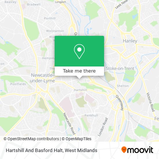 Hartshill And Basford Halt map
