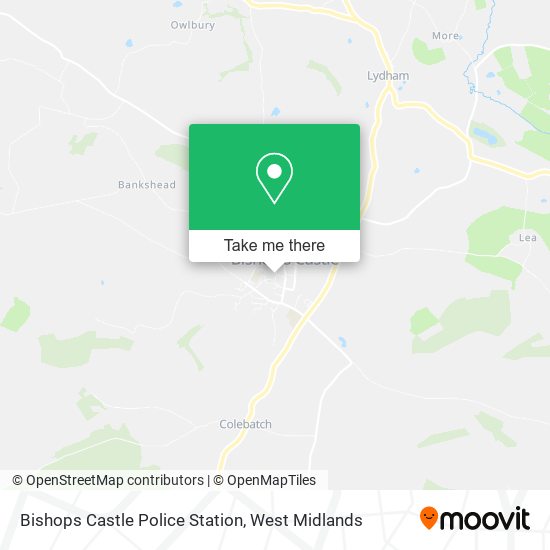 Bishops Castle Police Station map