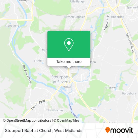Stourport Baptist Church map