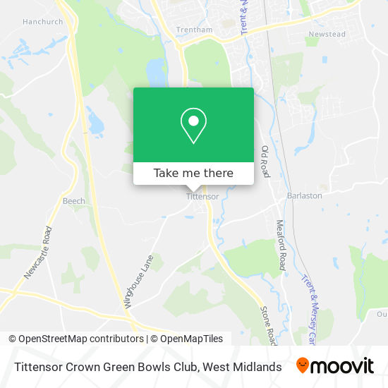 Tittensor Crown Green Bowls Club map