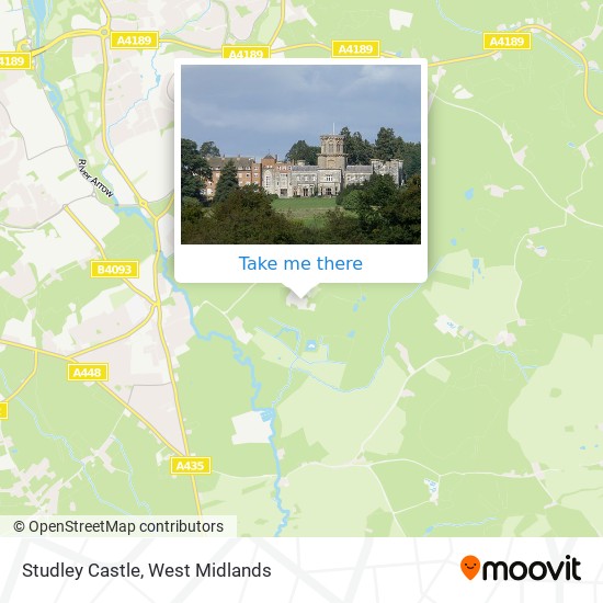 Studley Castle map