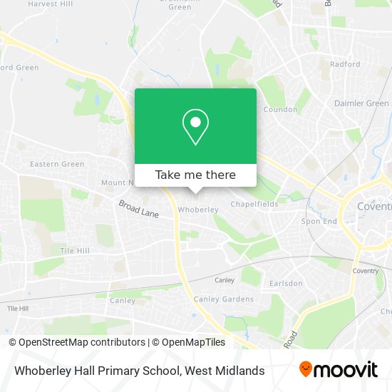 Whoberley Hall Primary School map